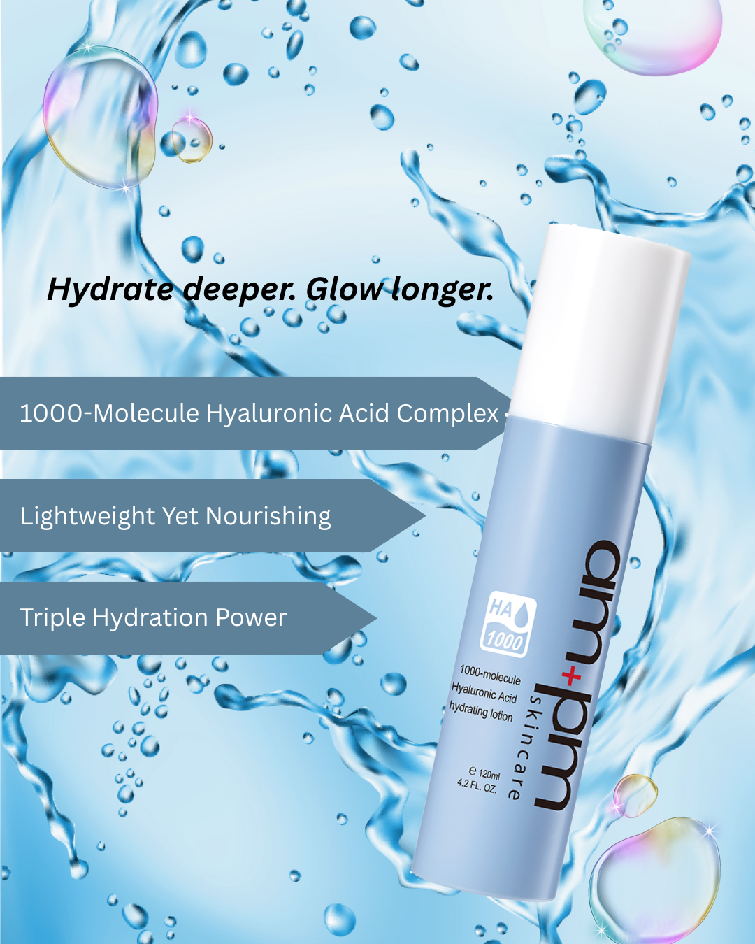 am+pm 1000-molecule Hyaluronic Acid Hydrating Lotion