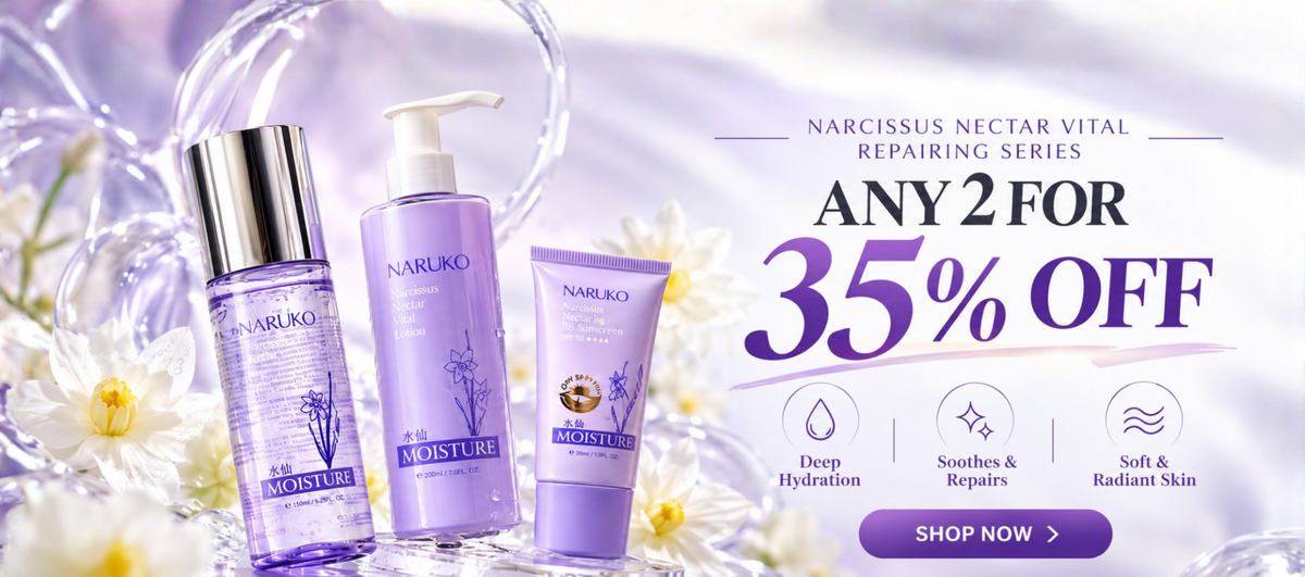 Narcissus Nectar Vital any two 35% off English desktop banner